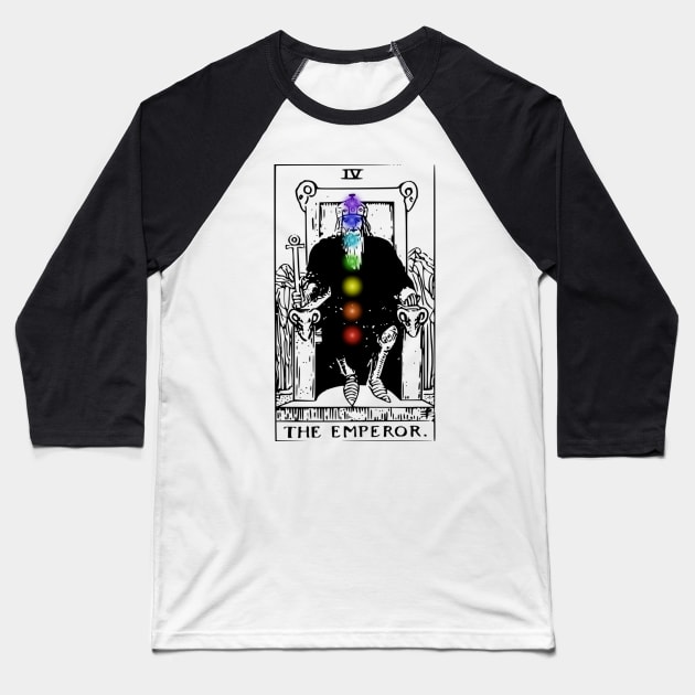 Tarot Card Shirt The Emperor Chakras Major Arcana Baseball T-Shirt by Chakra Shine